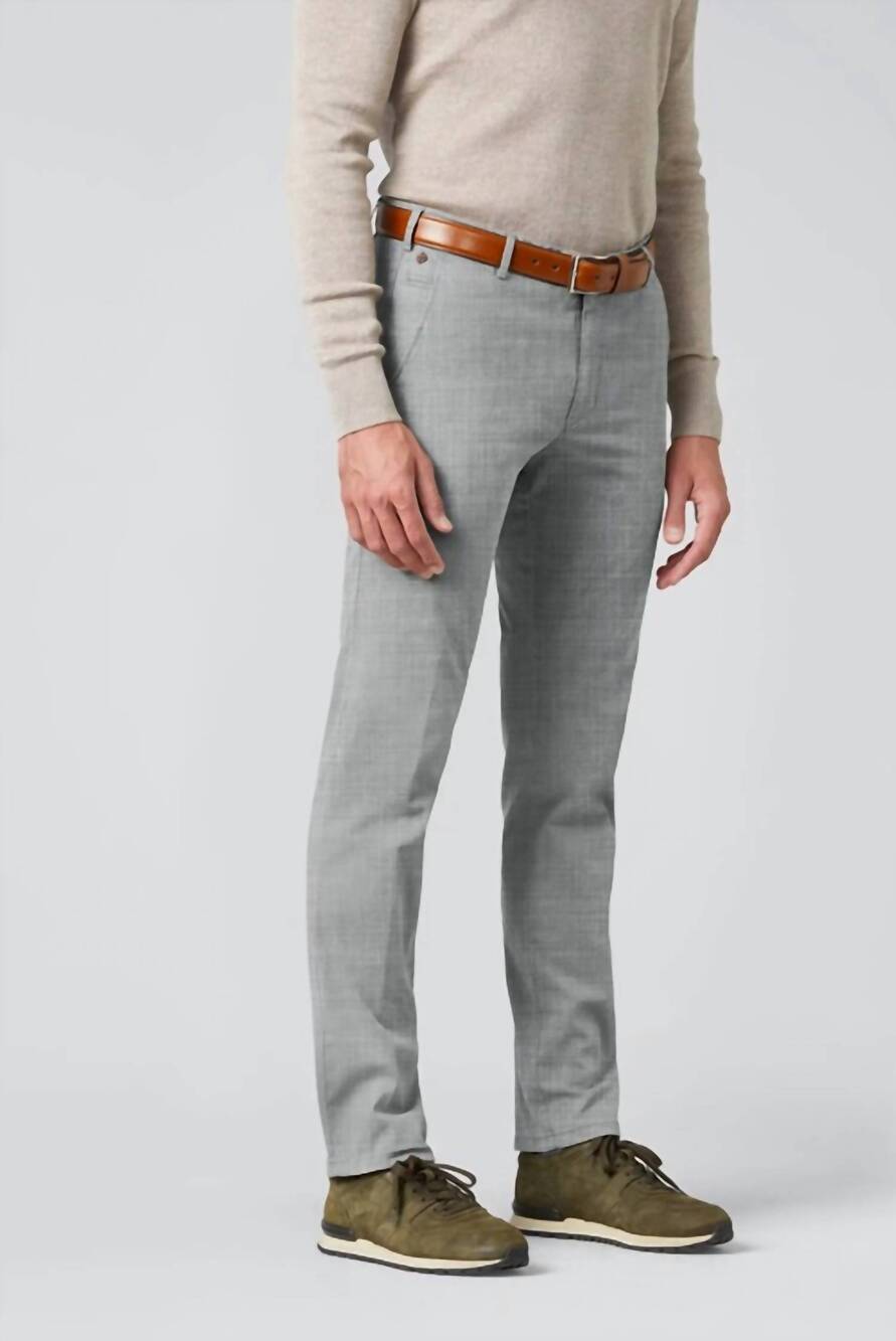 NEW MEYER cooling wool and linen trouser in light grey